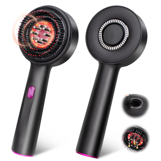 3-In-1 Scalp Massager & Hair Growth Oil Applicator,Rechargeable Scalp Brush | Electric Scratching & Kneading Massage,Ipx7 Waterproof Electric Head Massager for All Hair Types,Ideal for Home & Travel